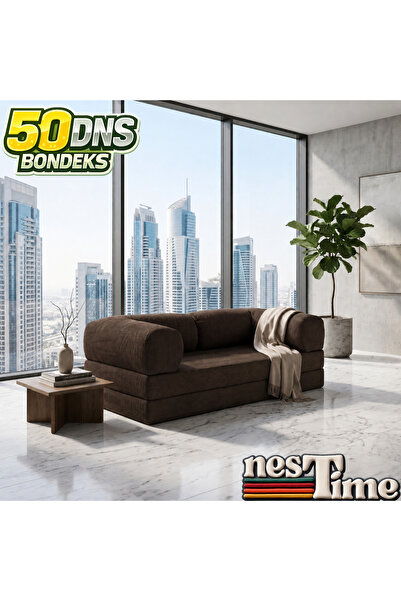 NESTİME 160×80 İKİ Kişilik Koltuk | Yatak Olabilen Tasarım | Çıkarılabilir ve...