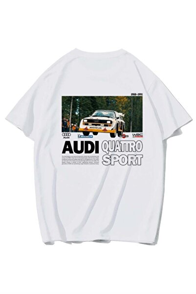 BRZ COLLECTION Tricou Unisex Oversize Quattro Sport Audi (ALB)