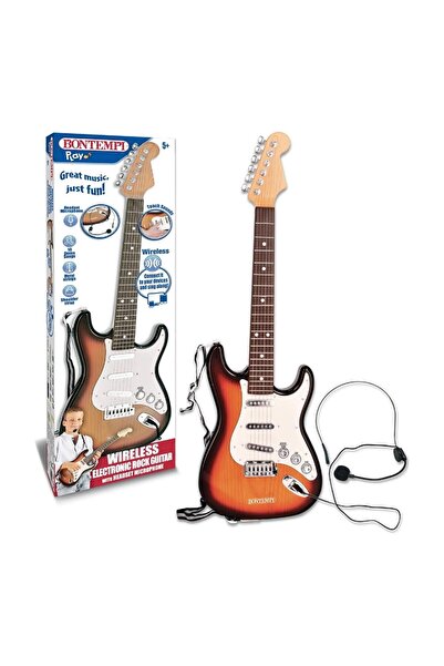 ROKET Bontempi Kafa Mikrofonlu Elektronik Rock Gitar Bluetooth Bağlantılı, 10...