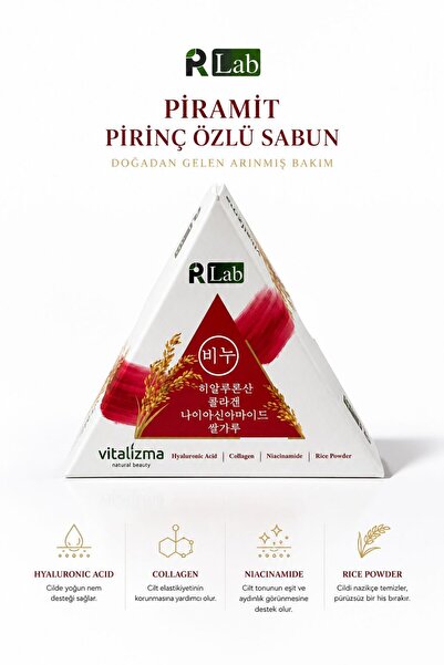 Vitalizma Pirinç Sabunu - Cilt Beyazlatıcı, Leke Karşıtı & Aydınlatıcı - Hyal...