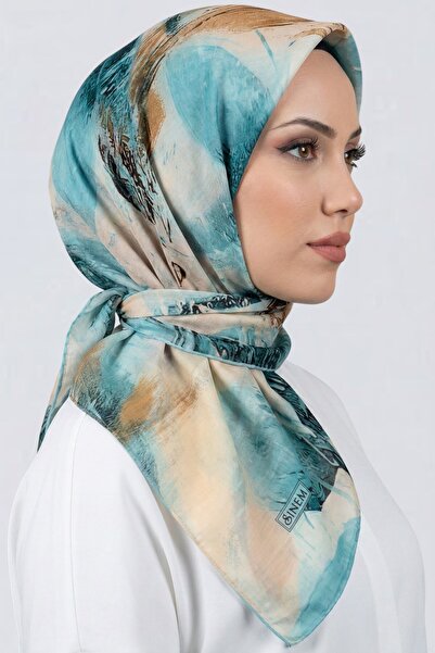 hadiora Women's Turquoise Beige Abstract Patterned Stitched Writing Pad