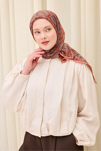 Silk Home وشاح مونار برتقالي داكن 90x90