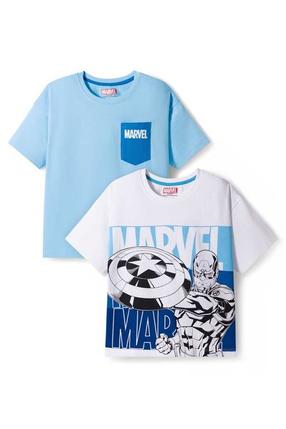 Honeyhap Marvel Single Jersey Knit Drop Shoulder Half Sleeve Oversized T-Shir...