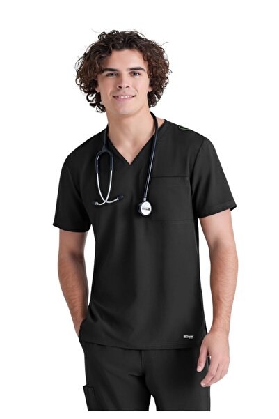 Barco Grey's Anatomy de Evolve Journey Bluză medicală pentru bărbați, Negru (...
