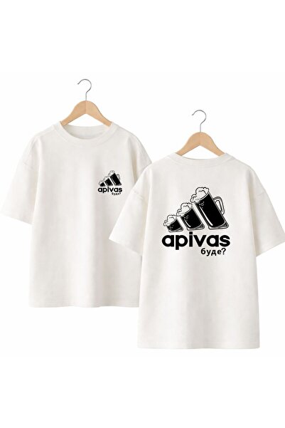 playwear Apivas Back and Front Chest Printed 100% Cotton Oversize Loose Regul...
