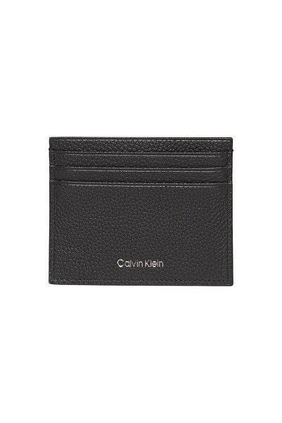 Calvin Klein Pánský držák na karty s texturou a potiskem - černý