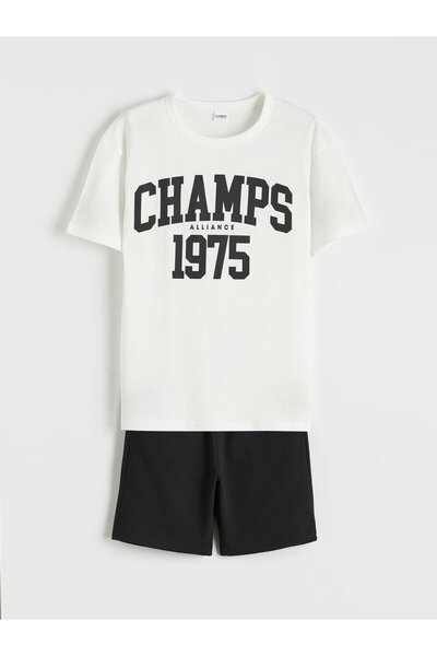 LC Waikiki Boys' Printed T-Shirt and Shorts