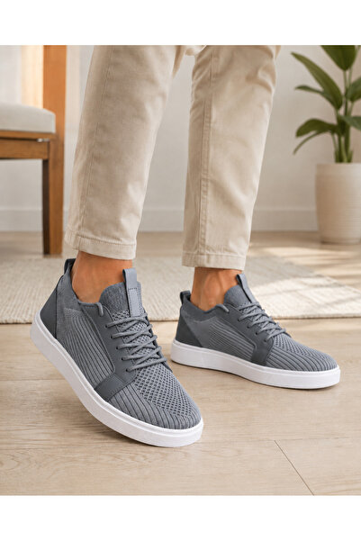 OUTLET41 Daily Men's Smoke Breathable Fabric Sneaker Shoes