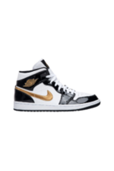 JORDAN Air 1 Mid Patent Black Gold
