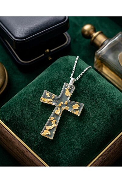 SaidaGuliyeva Hristiyan Dini Haç Epoksi Kolye Ucu