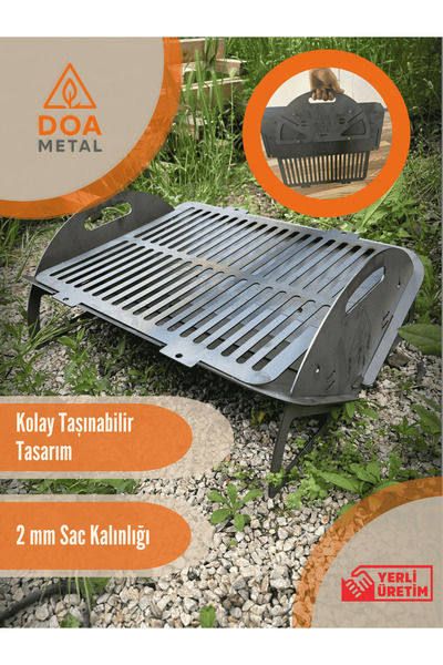 Doa Metal Sökülebilir Kolay Taşınabilir Mangal