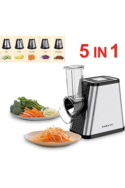 SOKANY Electric Cheese Grater, 800W Electric Slicer Chopper, Multi Grater, wi...