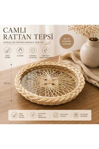 DUSTFORM8 rattan tepsi camlı