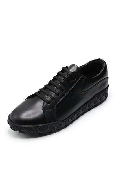 COSTO 45 46 47 Size Men's Summer Shoes Black Leather Wide Fit Summer Use