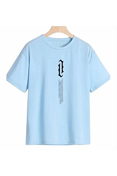 NIGRUM PARDUS Vertically Printed Crewneck Cotton Boy's Trend T-Shirt