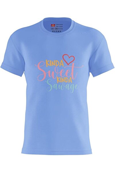 not Women's Printed Design T-Shirt(KINDA SWEET KINDA SAWAGE)| Round Neck Regular Fit T-shirt