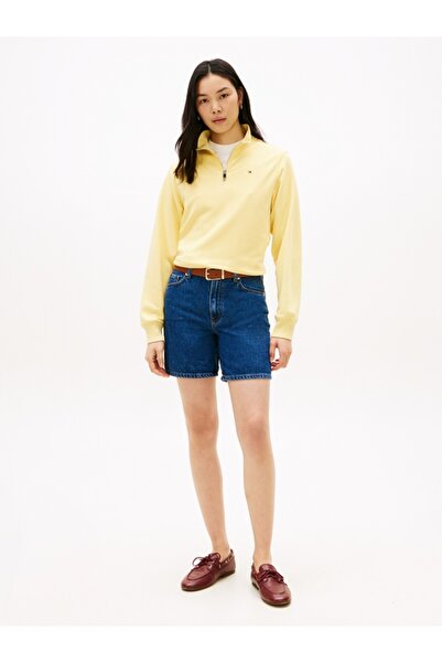 Tommy Hilfiger DNM EMI STRAIGHT SHORT RW Kadın Mavi Şort - WW0WW48598