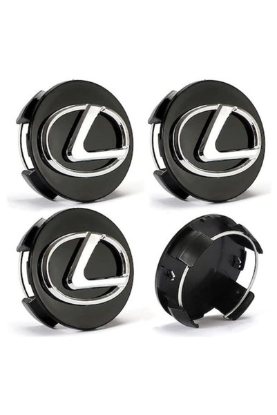 PBauto Set capace roată, Lexus, pentru jante aliaj, 62 mm, Negru, 4 bucăți