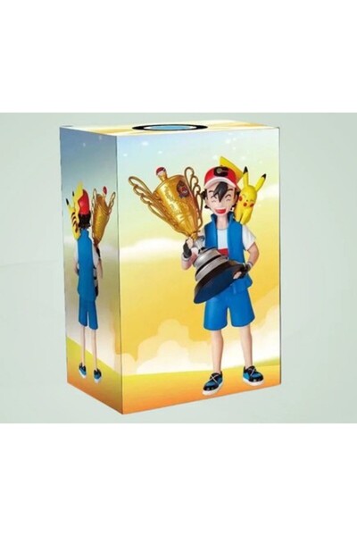 Pokemon 19CM Pokémon Ash Ketchum Pikachu Trophy Figure PVC Collectible Statue...