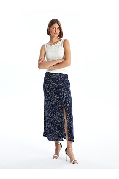 LC Waikiki Women's Polka Dot Skirt with Zippered Waist