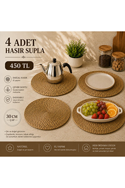 KBS HOME Hasır Amerikan Servis 4 ‘lü