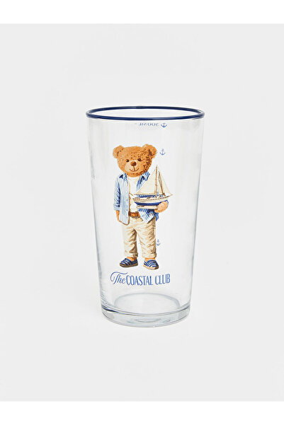 LC Waikiki Esvab • Modern & Distinctive Cute Teddy Bear Printed Glass Cup 550 ml