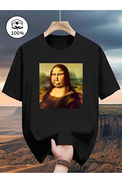 Massgai Μπλουζάκι Unisex Chubby Mona Lisa με στάμπα, μεγάλου μεγέθους, από 10...