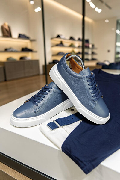 VİVA SHOES Genuine Leather Eva Sole Men's Sneaker Shoes