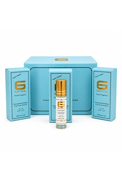 SENSE 6 6 سنس رول بودر عطر مركز خالي من الكحول 6 مل 12 حبه