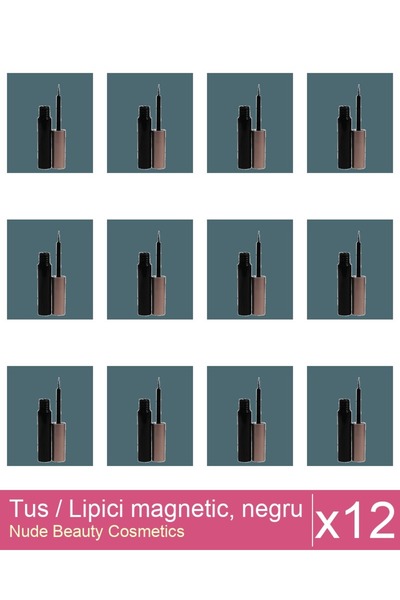 Makeup Set 12x Tus / Lipici magnetic, negru