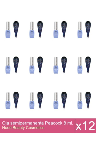 Makeup Set 12x Oja semipermanenta Peacock 8 ml, 07