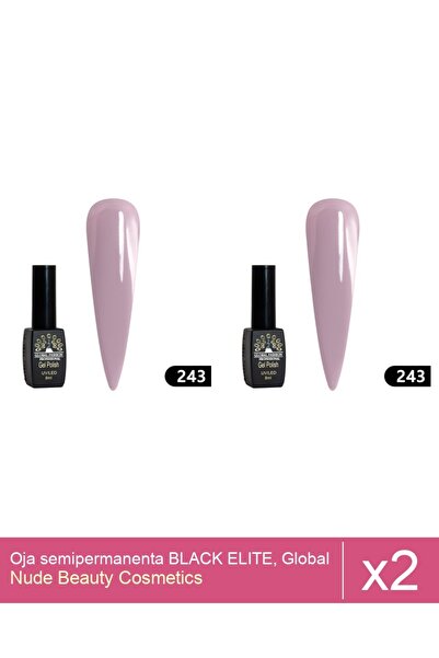 Makeup Set 2x Oja semipermanenta BLACK ELITE, Global Fashion 8 ml,243