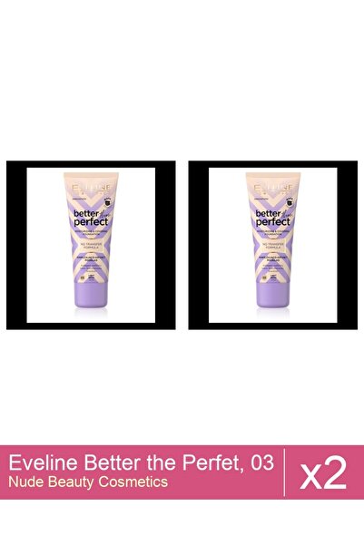 Makeup Set 2x Eveline Better the Perfet, 03 ( light-beige) , 30 ml