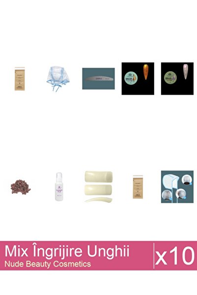 Makeup Set Mix 10 produse Ingrijire Unghii: Pungi sterilizare instrumentar Fa...
