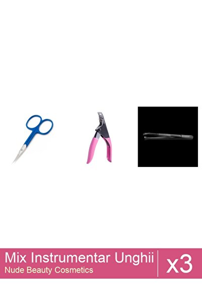 Makeup Set Mix 3 produse Forfecute: Penseta profesionala neagra subtire - One...