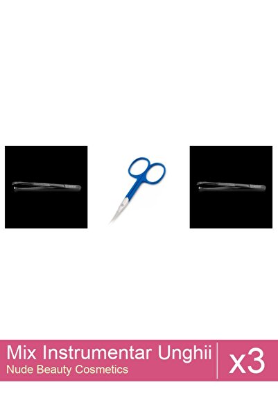 Makeup Set Mix 3 produse Forfecute: Penseta profesionala neagra subtire - One...