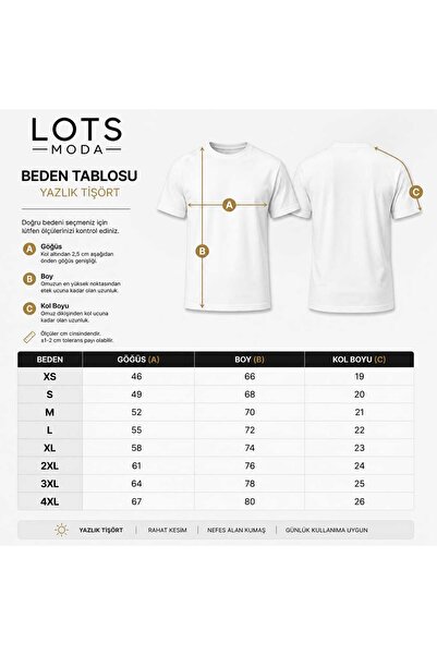 LOTS MODA Oversize Penye Tişört %100 Pamuk – Unisex Baskılı Streetwear Yazlık Rahat Salaş T-Shirt