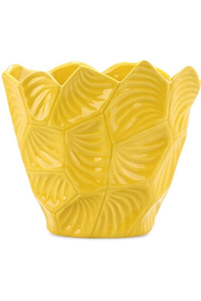 Goliat vază ceramică, galbenă, cu suporturi antiderapante, 30x45cm