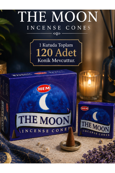 Hem Tütsü The Moon Konik Tütsü 120 Adet – Ay Esintili Konik Tütsü