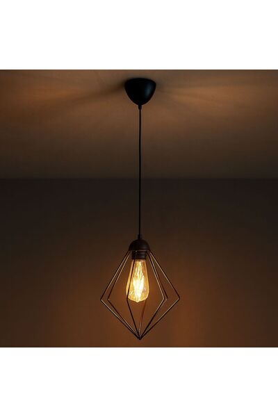 DELIGHT LINA CHANDELIER BLACK 1XE27 60W
