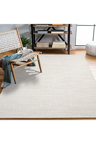 halinet Halı.Net Cream Modern Washable Non-Slip Living Room Carpet Cr-7554Vt
