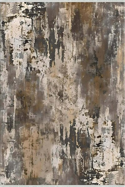 halinet Halı.Net Anthracite Modern Washable Non-Slip Living Room Carpet Lf-Os...
