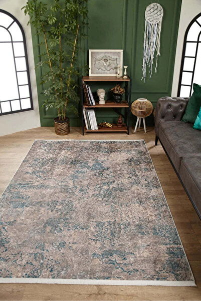 halinet Halı.Net Beige Vintage Antique Washable Non-Slip Living Room Carpet H...