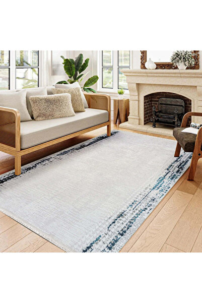 halinet Halı.Net Blue Modern Washable Non-Slip Living Room Carpet Cr-Amazon-1...