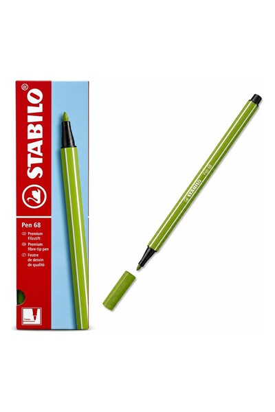 Stabilo Felt Tip Paint Marker 1 mm Swamp Green 68/37 Pack of 10