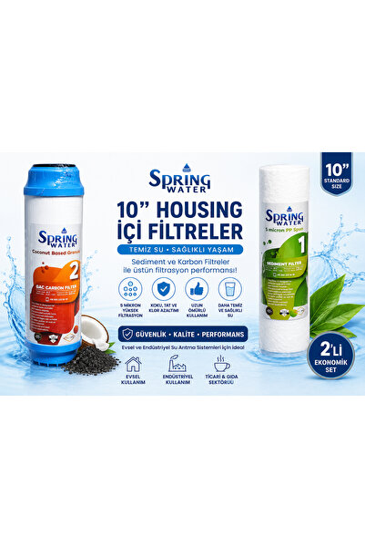 Spring Water SW Filtre Seti İkili ( 2'li ) 10'' Açık Cihaz İçin
