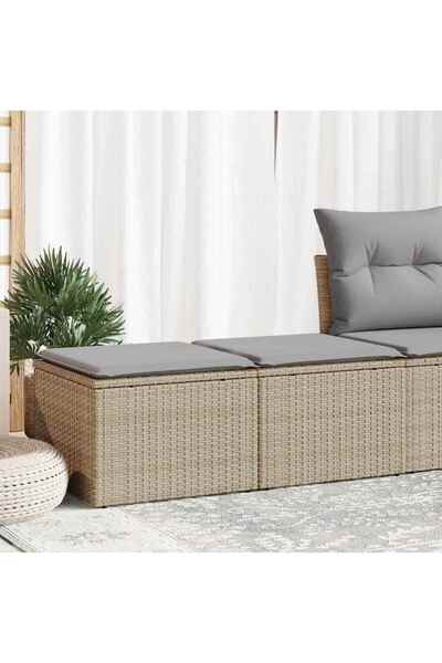 vidaxl Set canapele gradina cu perne 2 piese bej poliratan/lemn acacia