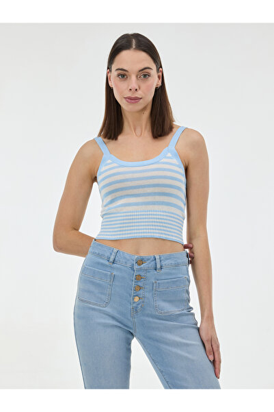 ORSAY Light blue striped women's tank top