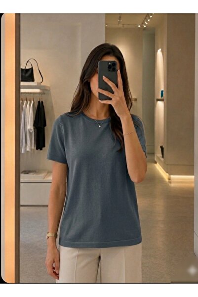 Azram Fashion Γυναικείο μπλουζάκι με λαιμόκοψη ποδηλάτου
