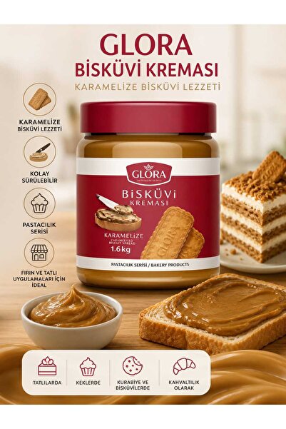 Glora KARAMELİZE BİSKÜVİ KREMASI 1600ML